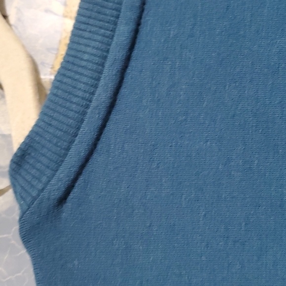 Ideology top women’s size medium blue cinch front crop long sleeve v-neck - Picture 8 of 12